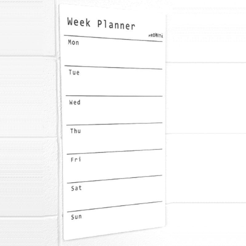 Printed etched glassboards week planner