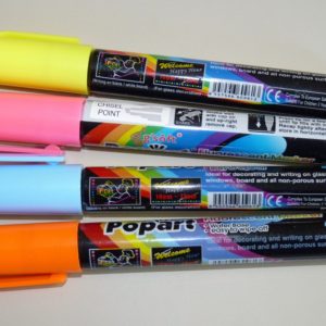 Fluoro glassboard markers