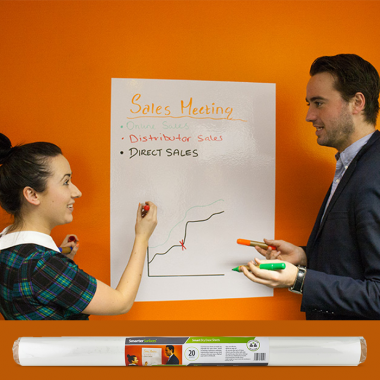 Smart Whiteboard sheets used in office - quick sales meeting