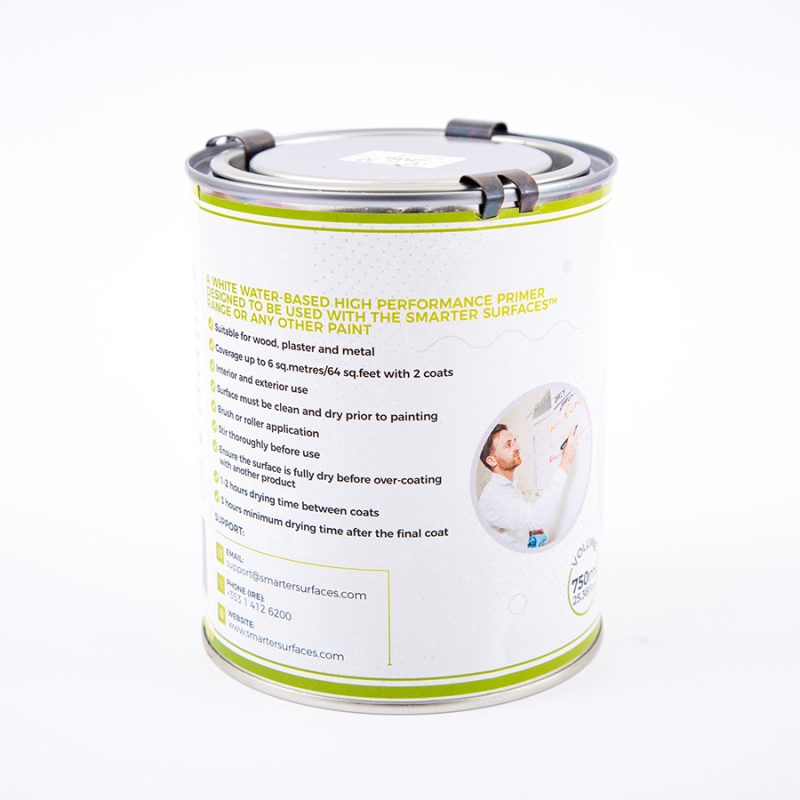 Smart white primer tin back