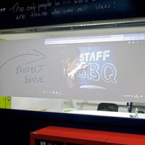 Smart Self-adhesive Whiteboard & Projection Film - White Low Sheen