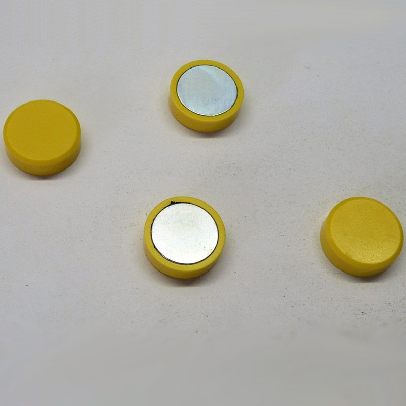 Neodymium magnetic yellow buttons