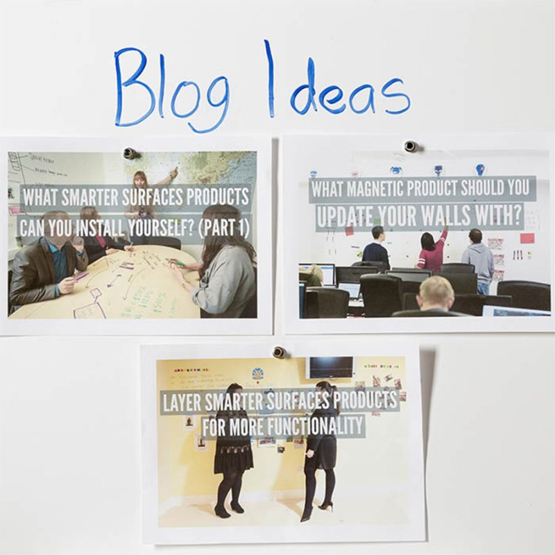 Smart magnetic whiteboard wallpaper holding photos