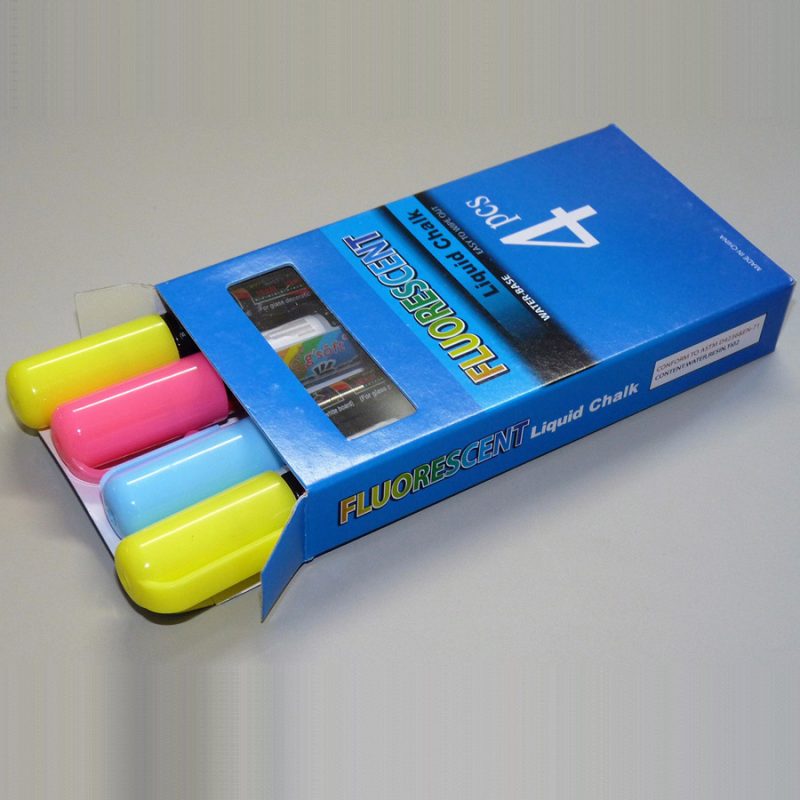 Fluoro glassboard markers box of 4