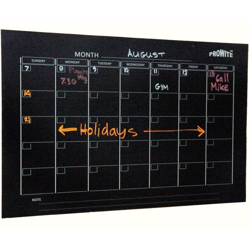 Writing on wall chart with Fluoro glassboard markers